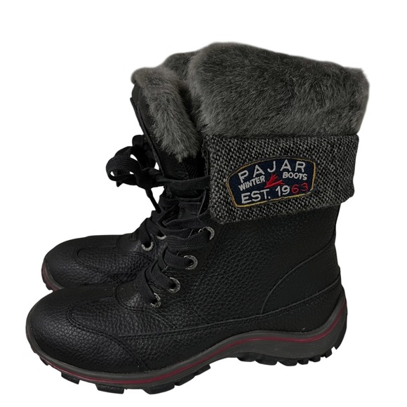 Pajar Boots Lace Up Cold Weather Winter Outerwear Waterproof Black Size 6.5 - Picture 1 of 8